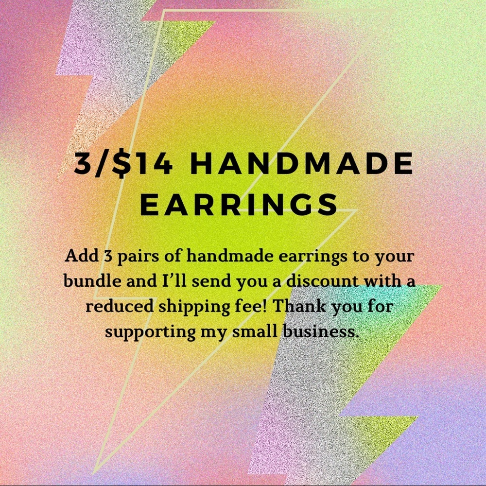3/$14 HANDMADE EARRINGS!